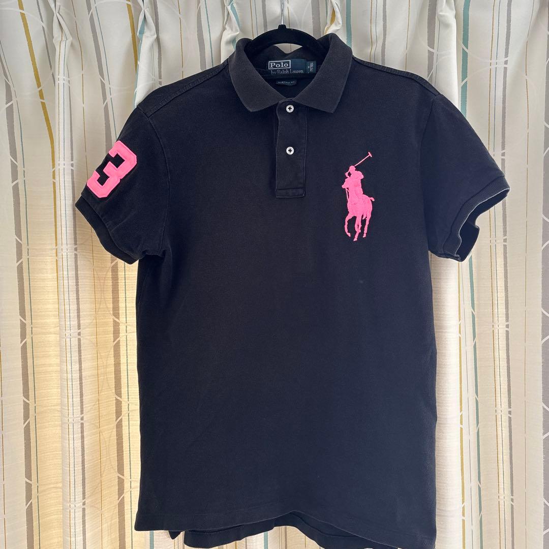 Polo by Ralph Lauren 黒　ピンク　ビックポニー
