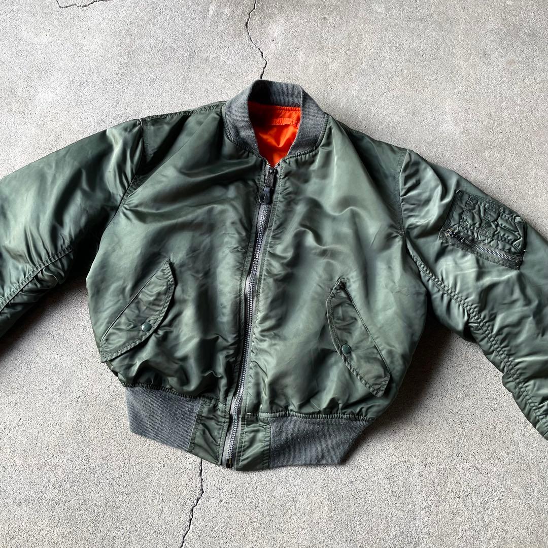 80s USA製 アルファ MA1 flight bomber jacket