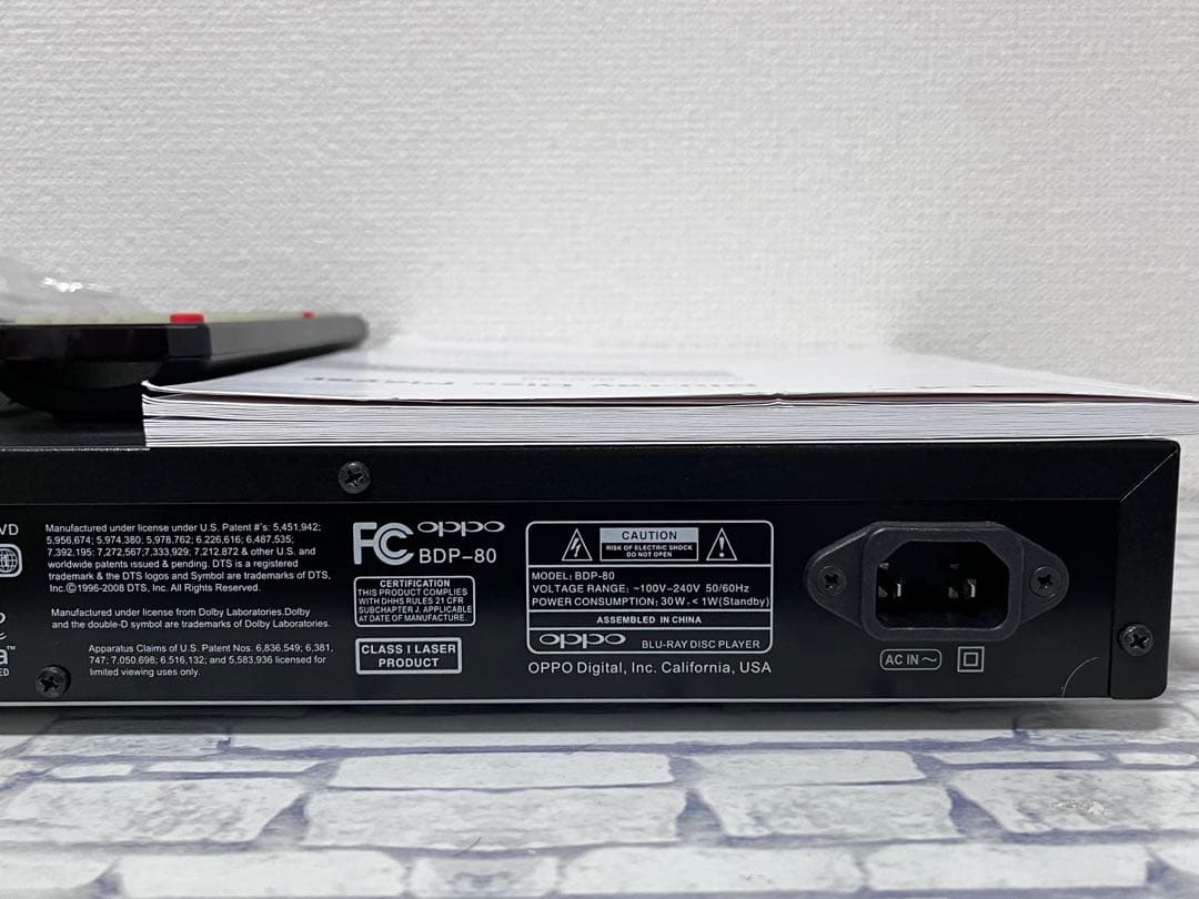 美品　リモコン付　OPPO SACD/ブルーレイプレイヤー　BDP-80