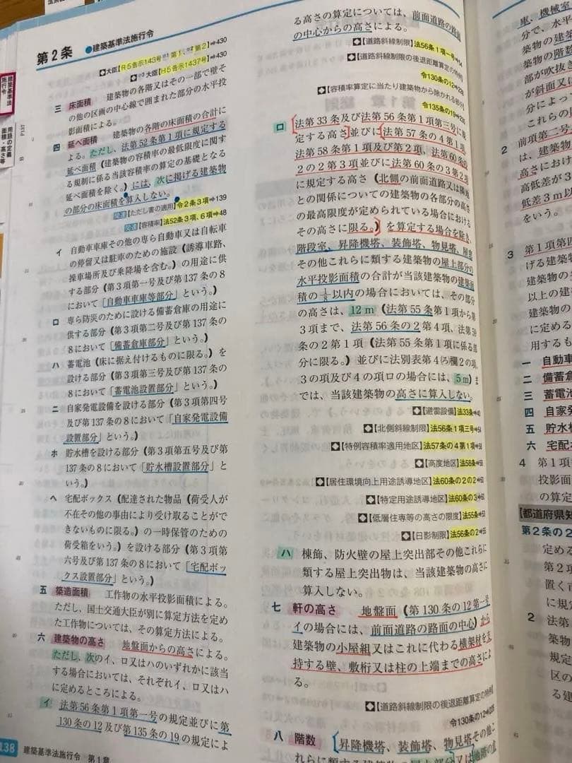 一級建築士2026年度版 建築基準関係法令集 線引き・インデックス貼り付け済み