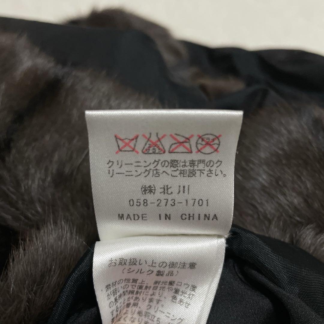 美品◎ロシアリス ヴィーゼル シルク100% リバーシブル 毛皮 ファーコート