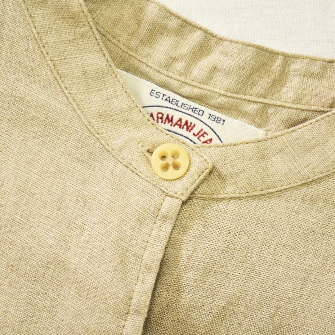 【上質】イタリア製 アルマーニジーンズ リネン100％ ノースリーブチュニック♪