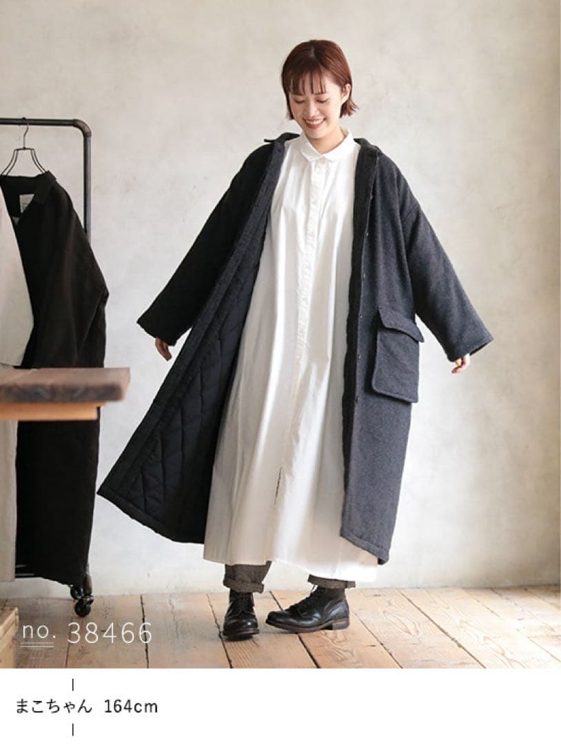 【完売品】ソウルベリー soulberry まこちゃんの着崩しコート グレー