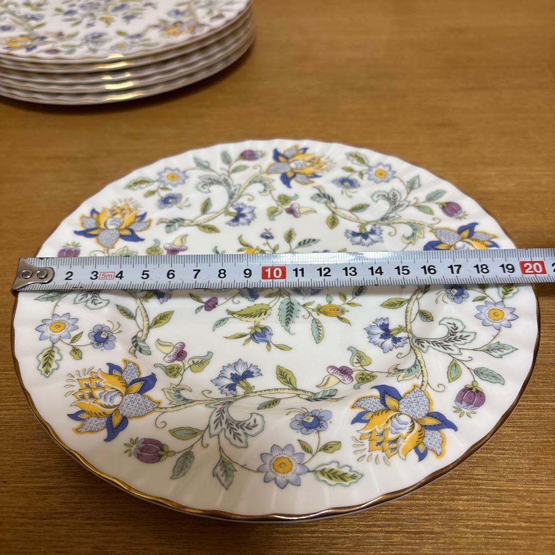 ミントン　50th アニバーサリー　ハドンホールブルー　ゴールドライン　プレート