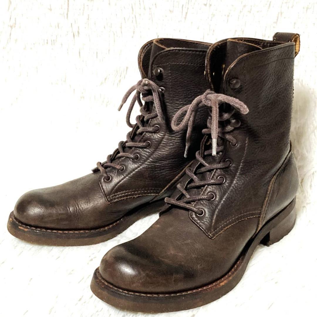 MR.OLIVE★ME524★WATER PROOF★防水ロガーブーツ 茶7.5