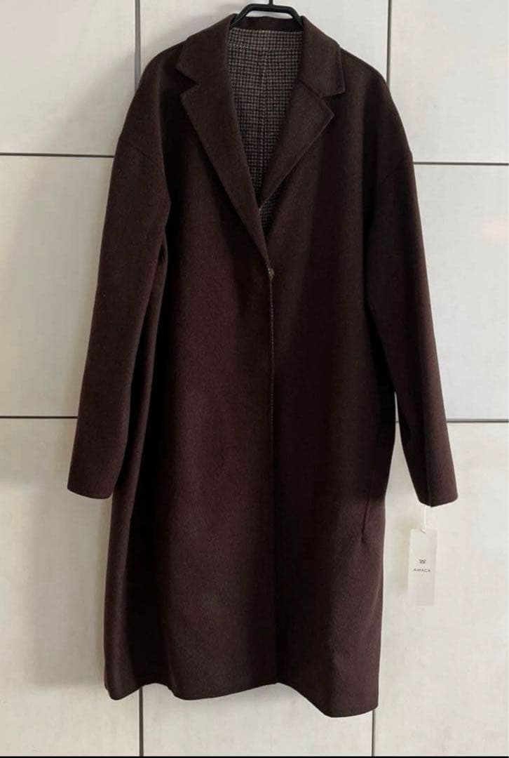 【タグ付き新品】アマカ／チェスターコートリバーシブ