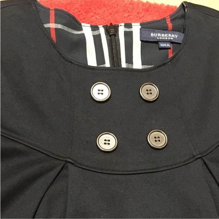美品 バーバリー 黒ワンピース 120 Burberry 卒園式 入学式にも！