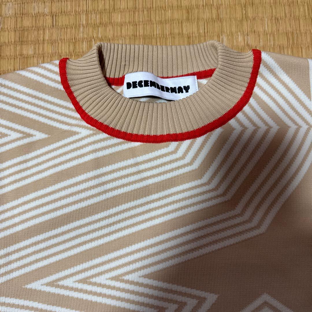 DECEMBERMAY メンズニットセーター ストライプデザイン