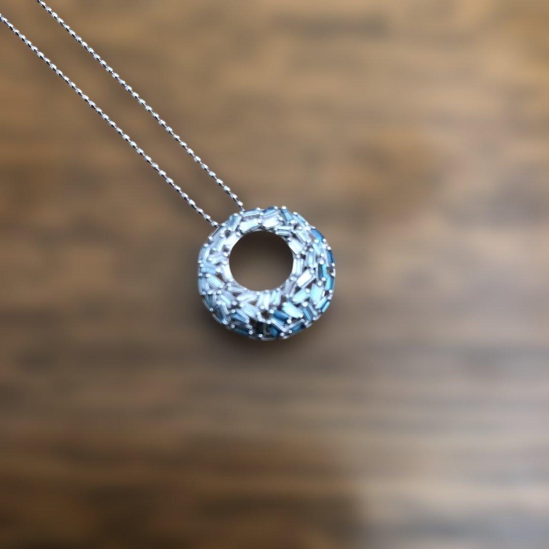 笠原真純 K18WGトリートブルーダイヤ0,4ct