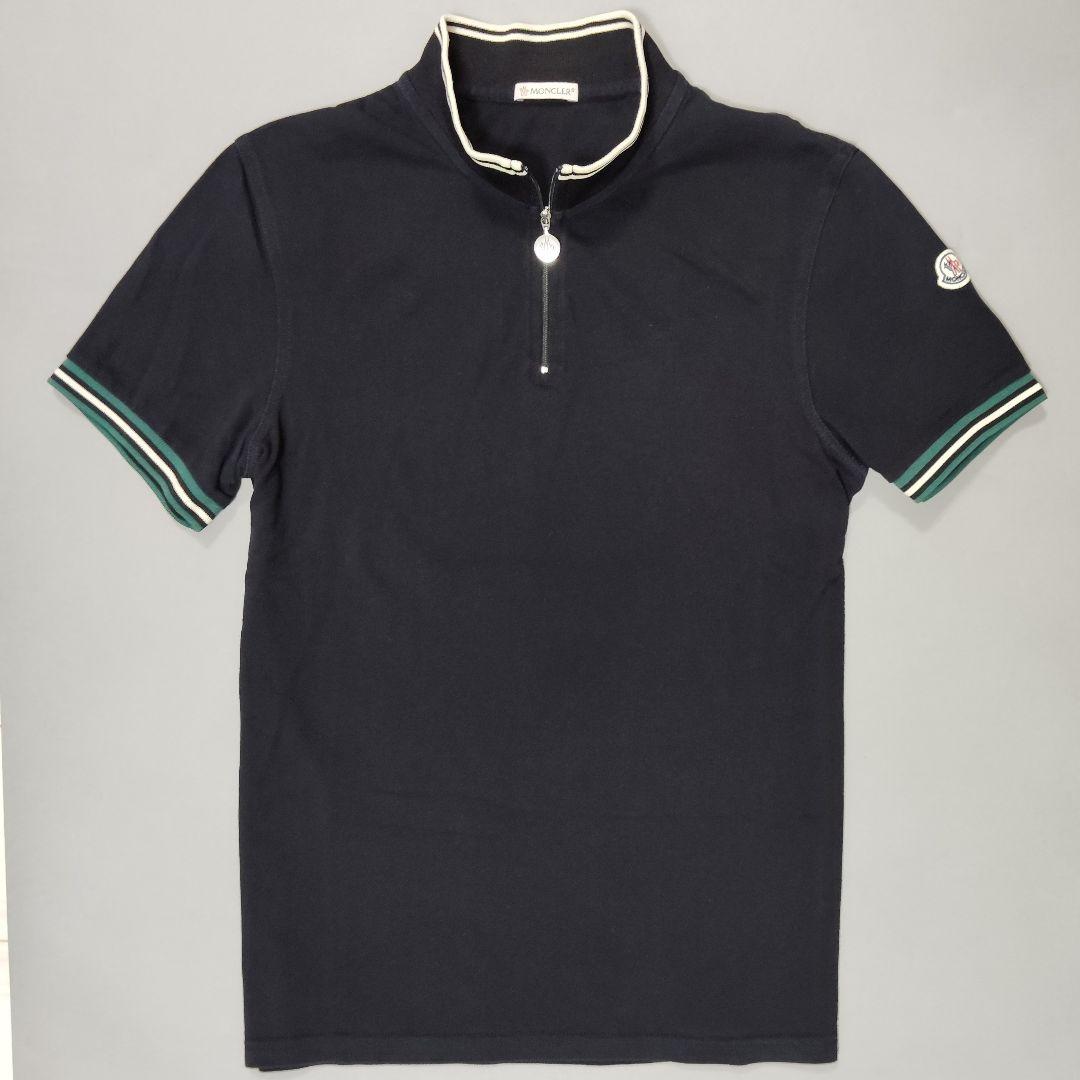モンクレール ジップアップ ポロシャツ ブラック