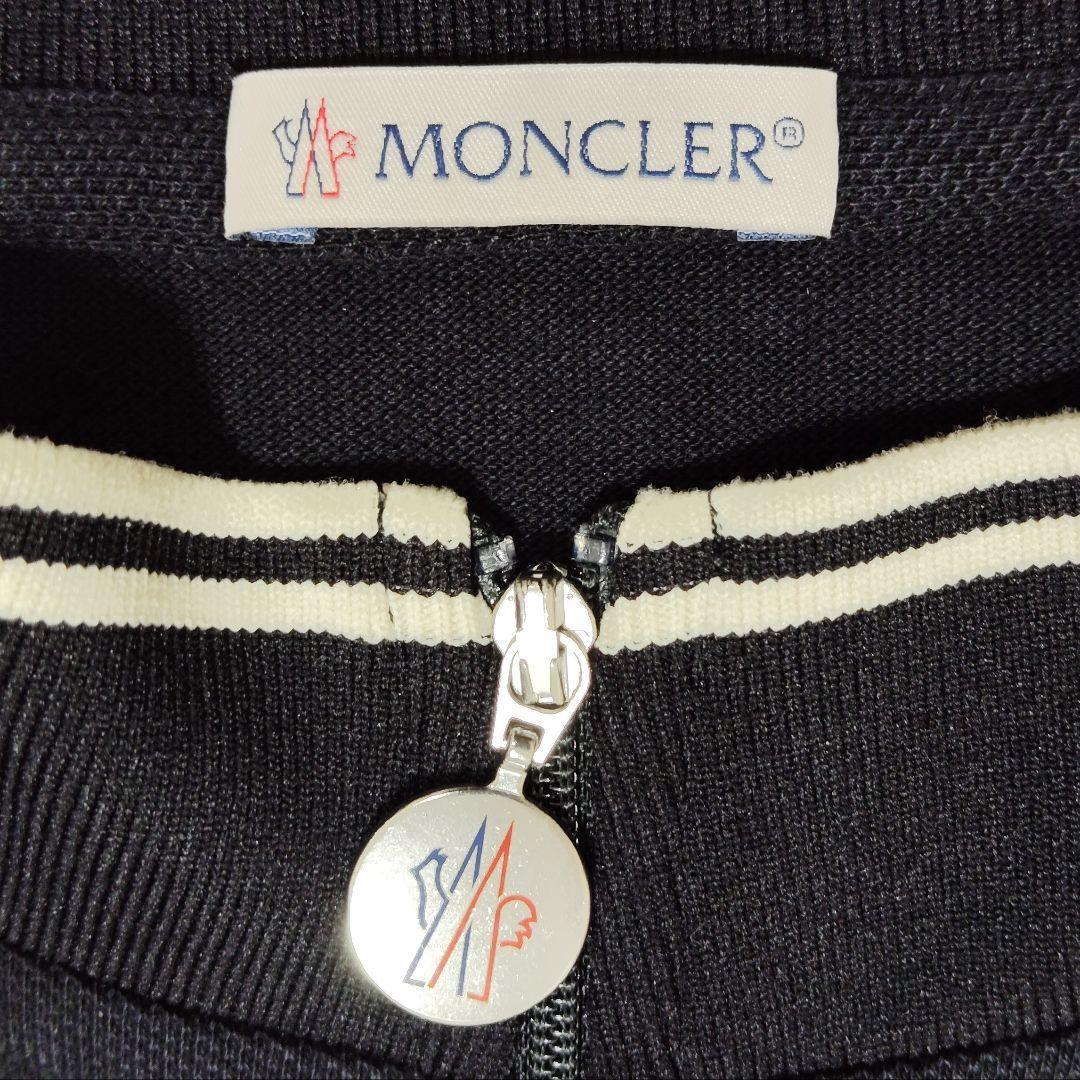 モンクレール ジップアップ ポロシャツ ブラック