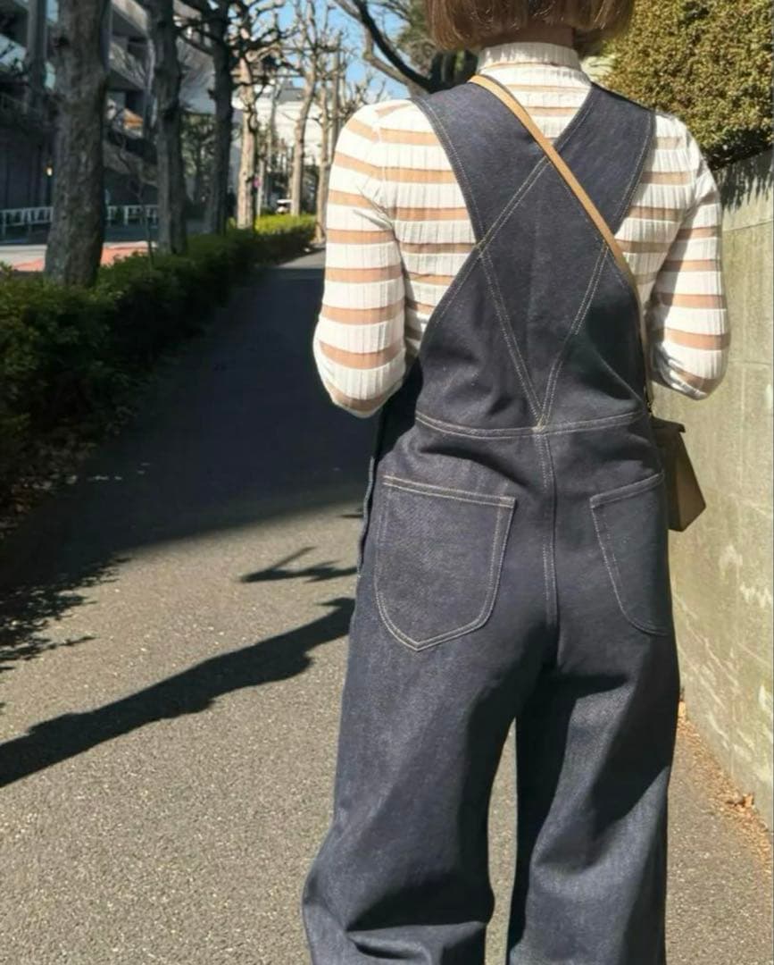 新品未使用　cygne シーニュ　デニムサロペット　0