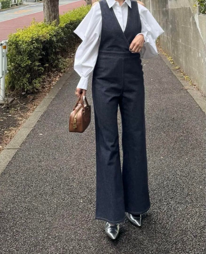 新品未使用　cygne シーニュ　デニムサロペット　0