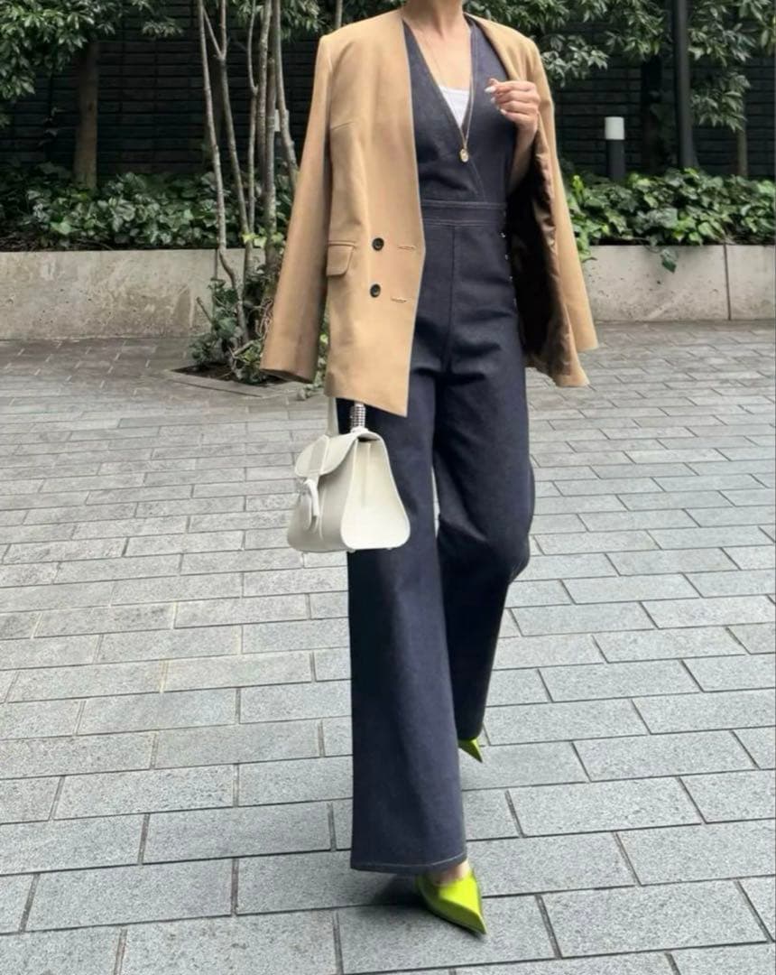 新品未使用　cygne シーニュ　デニムサロペット　0