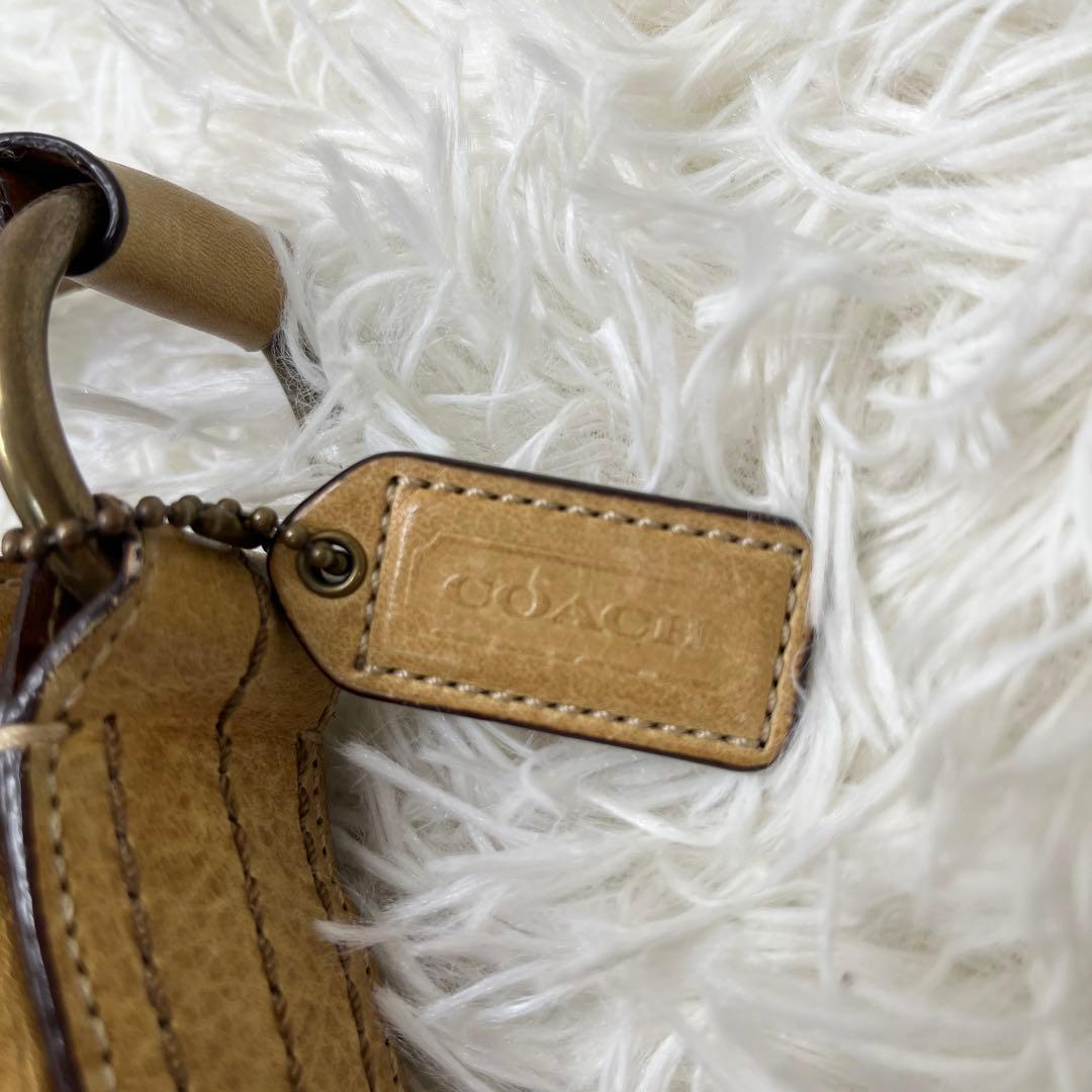 希少 COACH ショルダーバッグ スタッズ ヴィンテージ レザー 10065