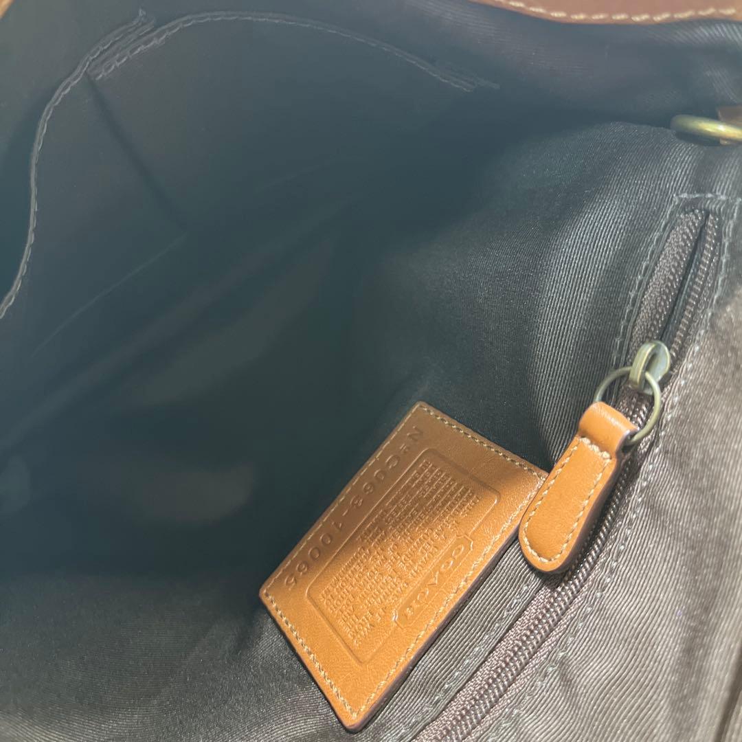 希少 COACH ショルダーバッグ スタッズ ヴィンテージ レザー 10065