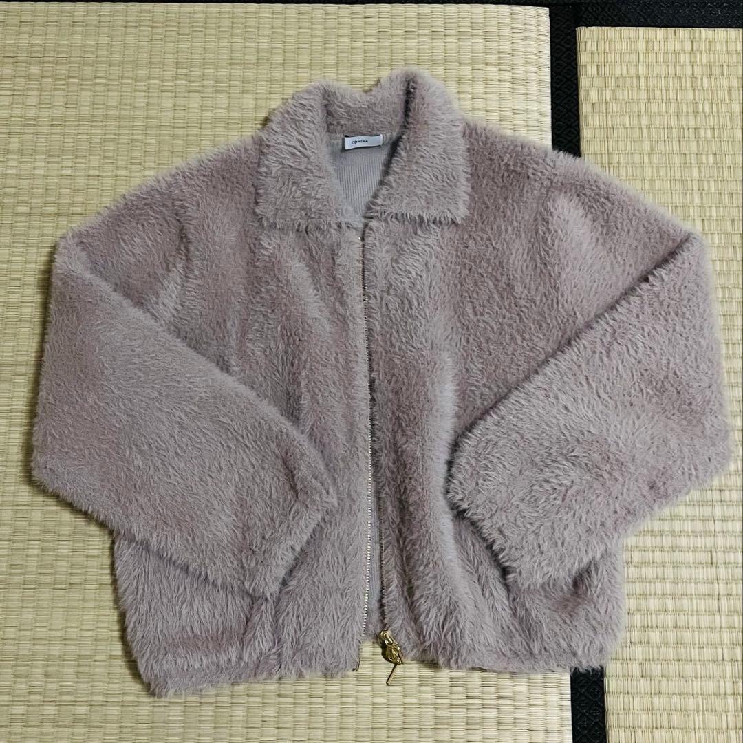 COHINA ダブルフェイスフェザージップブルゾン