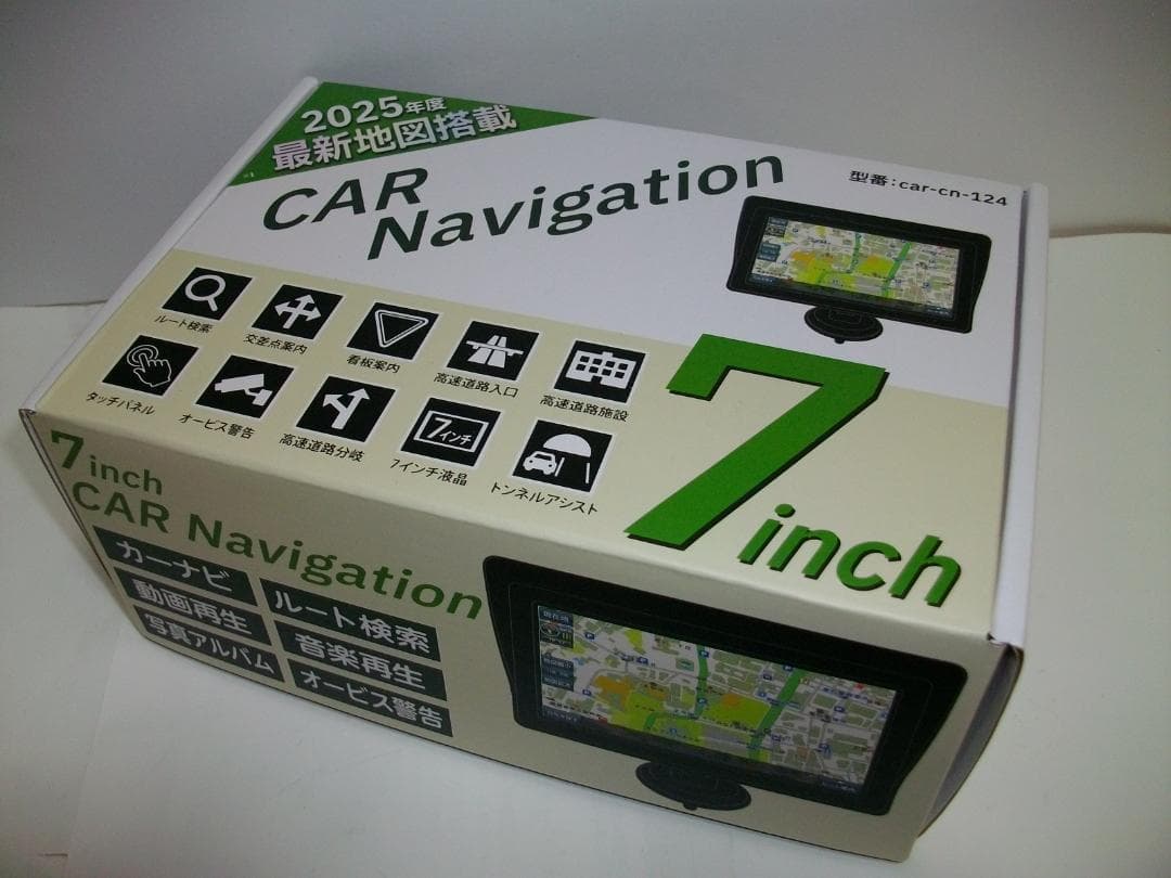 2025年度地図 7inchカーナビゲーション car-cn-124 新品