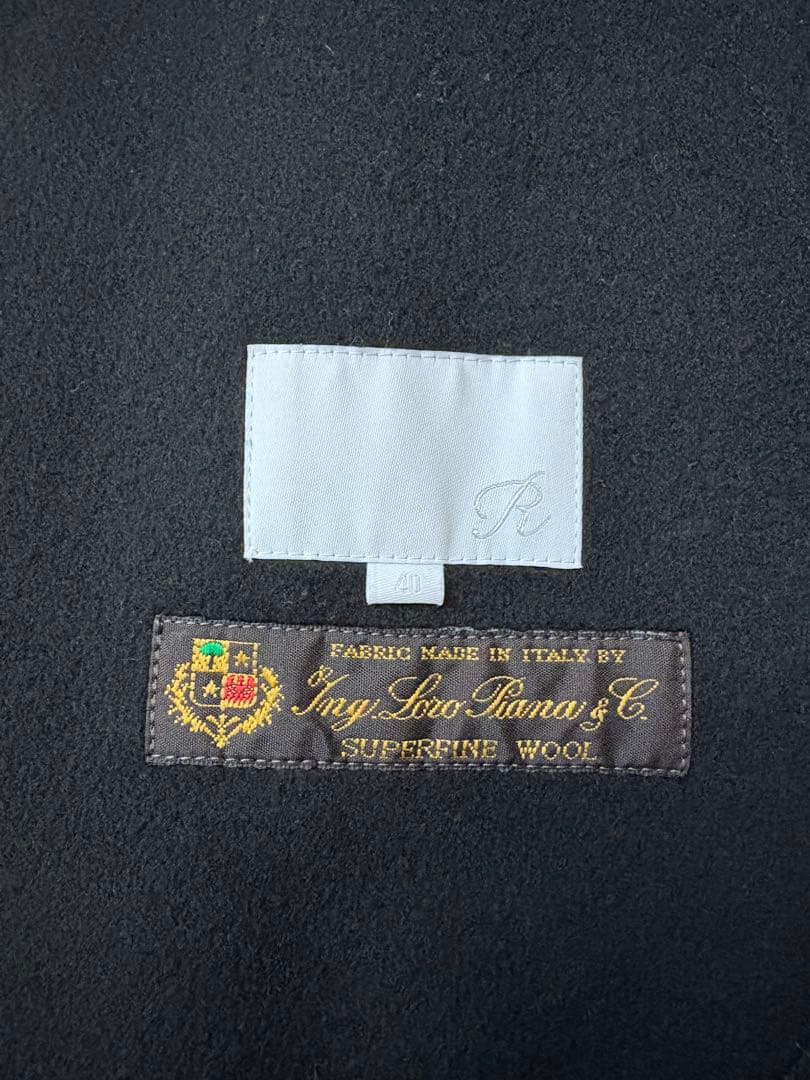 オンワード樫山ロロピアーナ黒 ダブルブレスト ケープコート　お着物にも