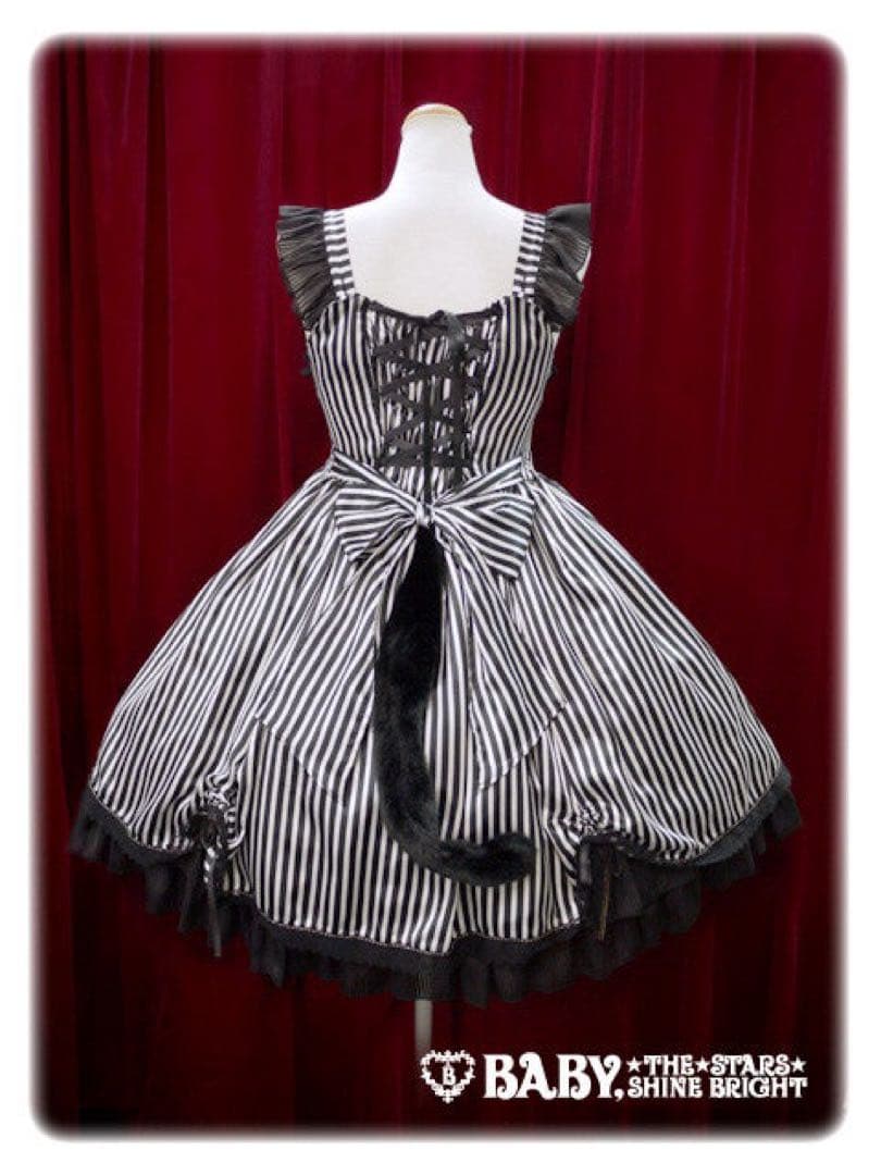 BABY 薔薇咲く夜のHocus-Pocus黒ねこジャンパースカート