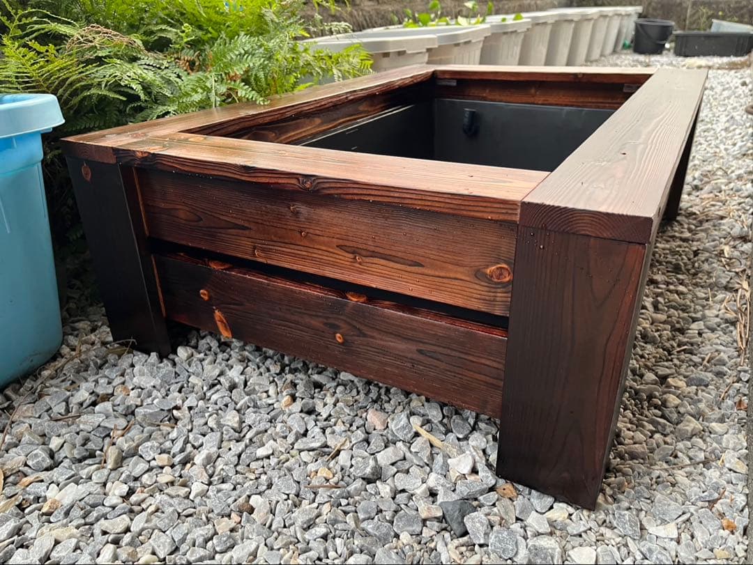 在庫限り⭐️【新品】60Lトロ舟と木枠のセット　めだか飼育ケース　ビオトープ