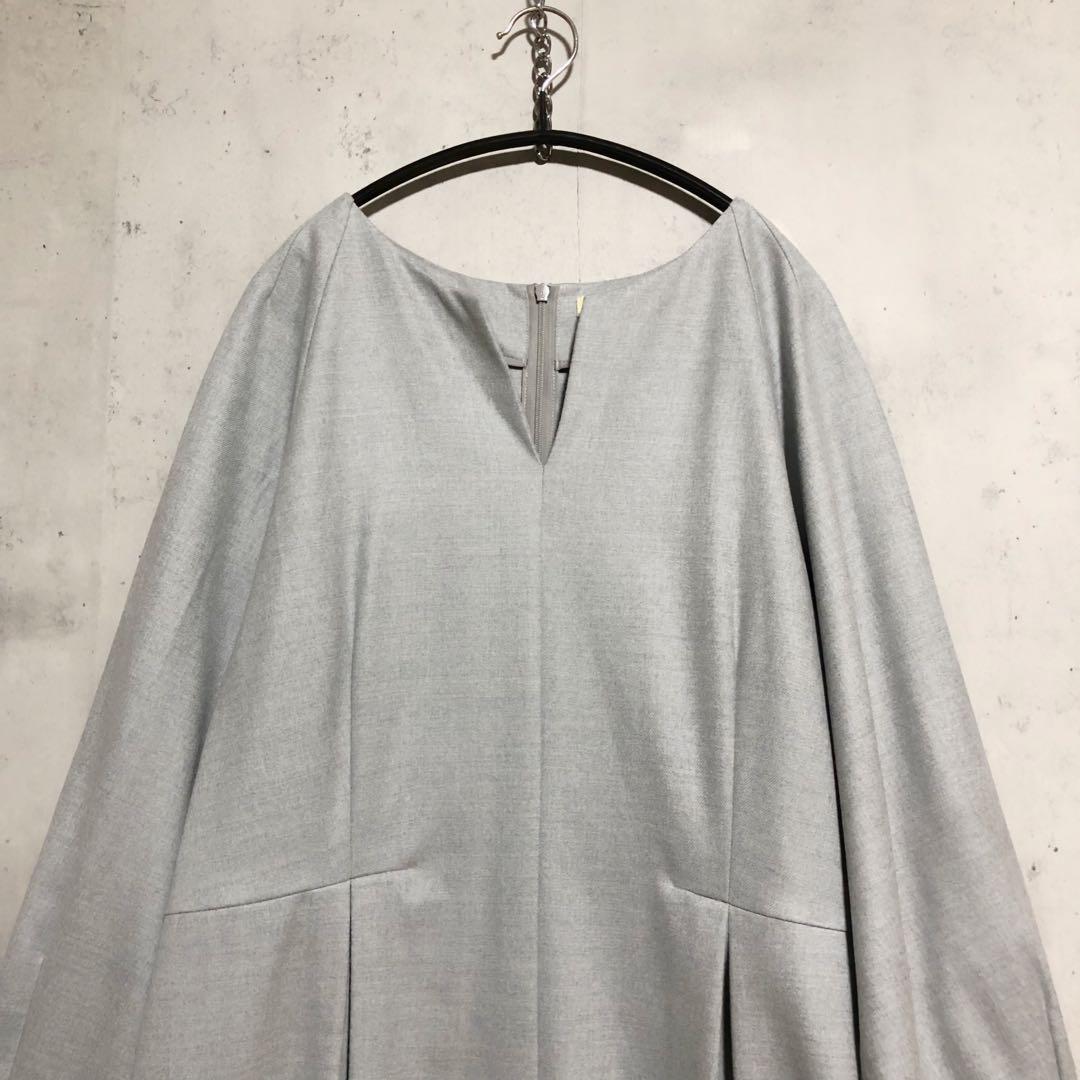 美品　MOGA 17号 大きいサイズ ウォッシャブルサキソニーマキシワンピース