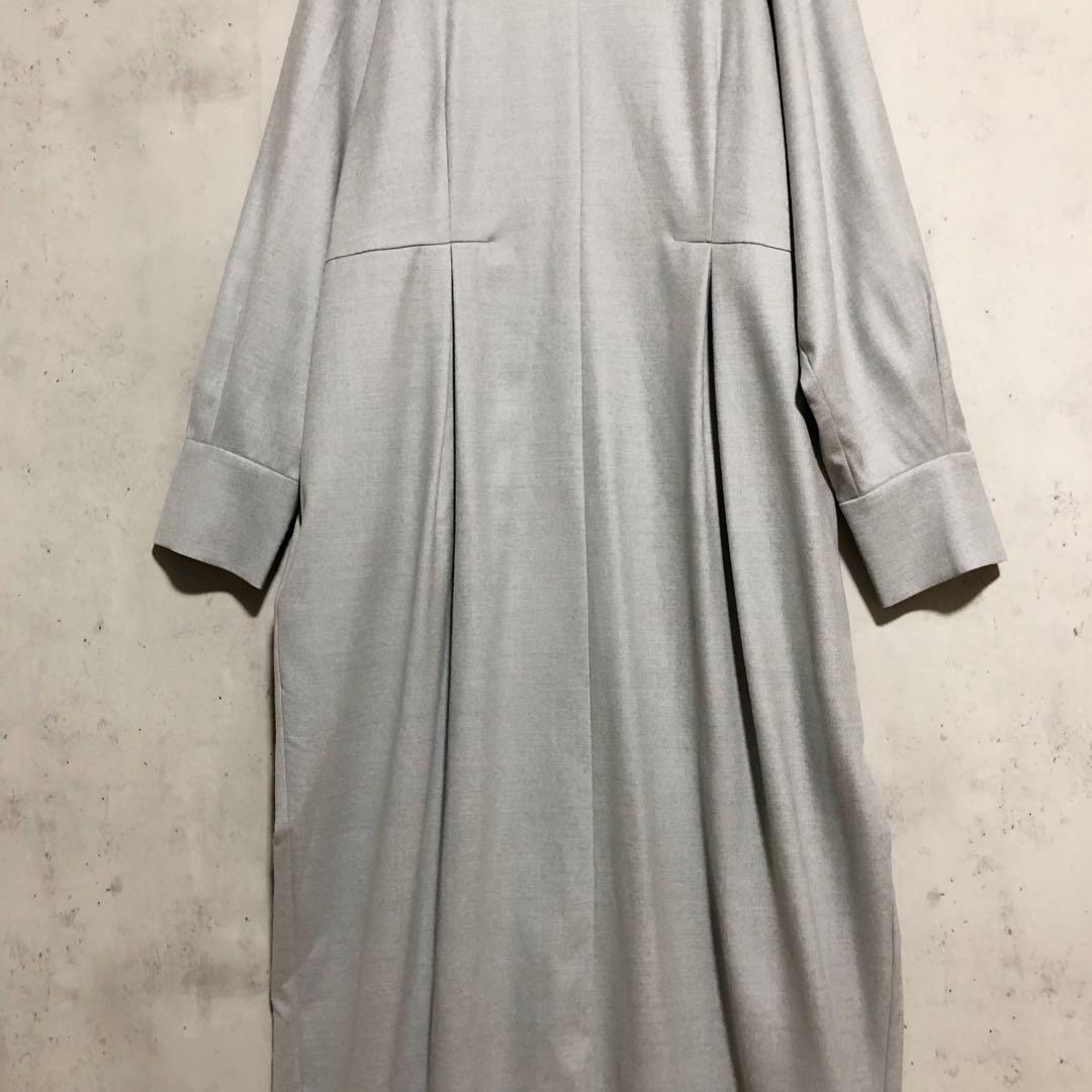 美品　MOGA 17号 大きいサイズ ウォッシャブルサキソニーマキシワンピース