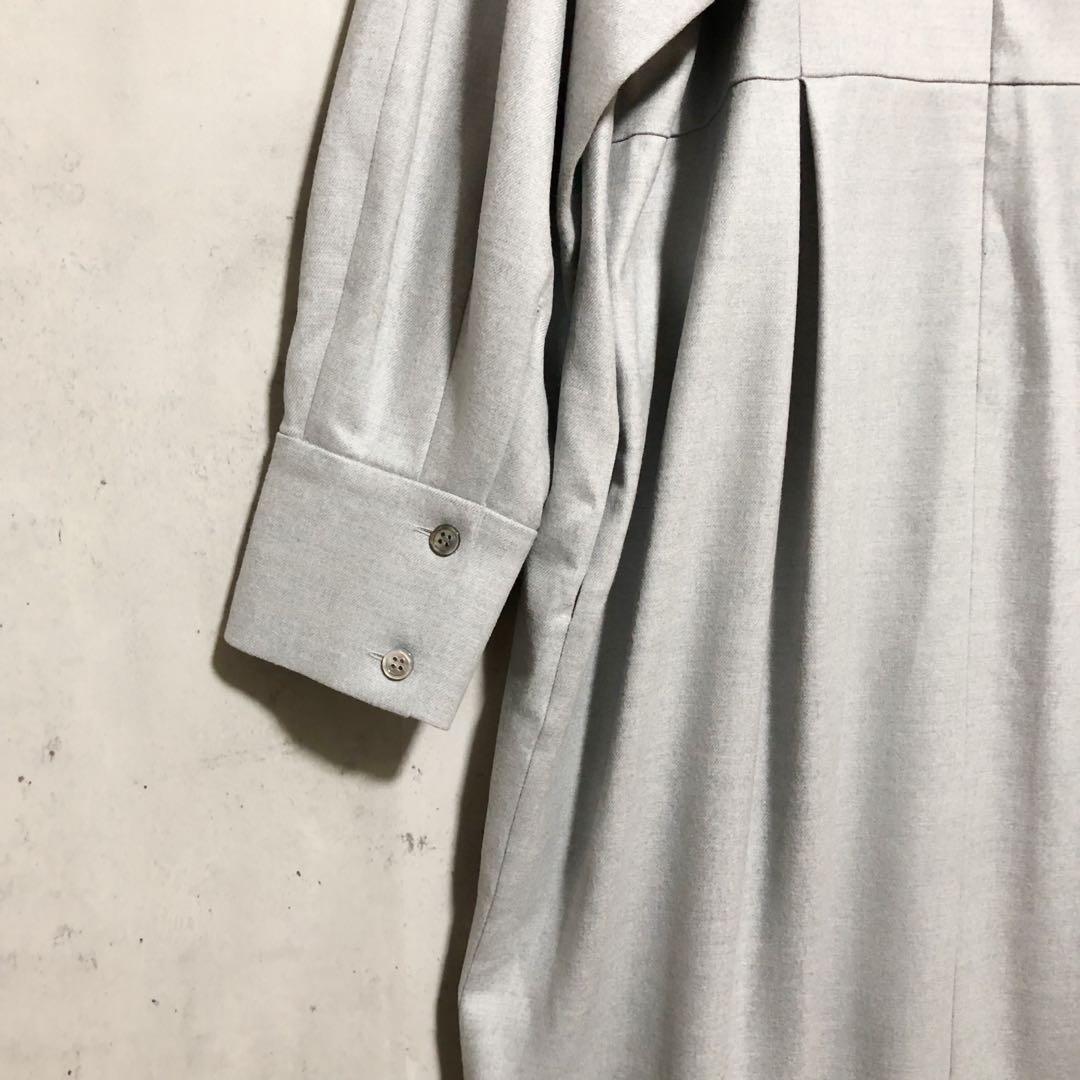 美品　MOGA 17号 大きいサイズ ウォッシャブルサキソニーマキシワンピース