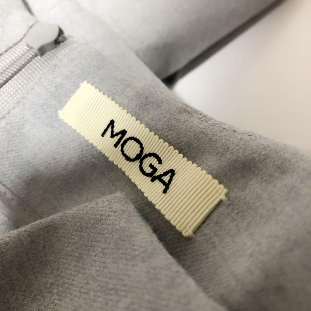 美品　MOGA 17号 大きいサイズ ウォッシャブルサキソニーマキシワンピース