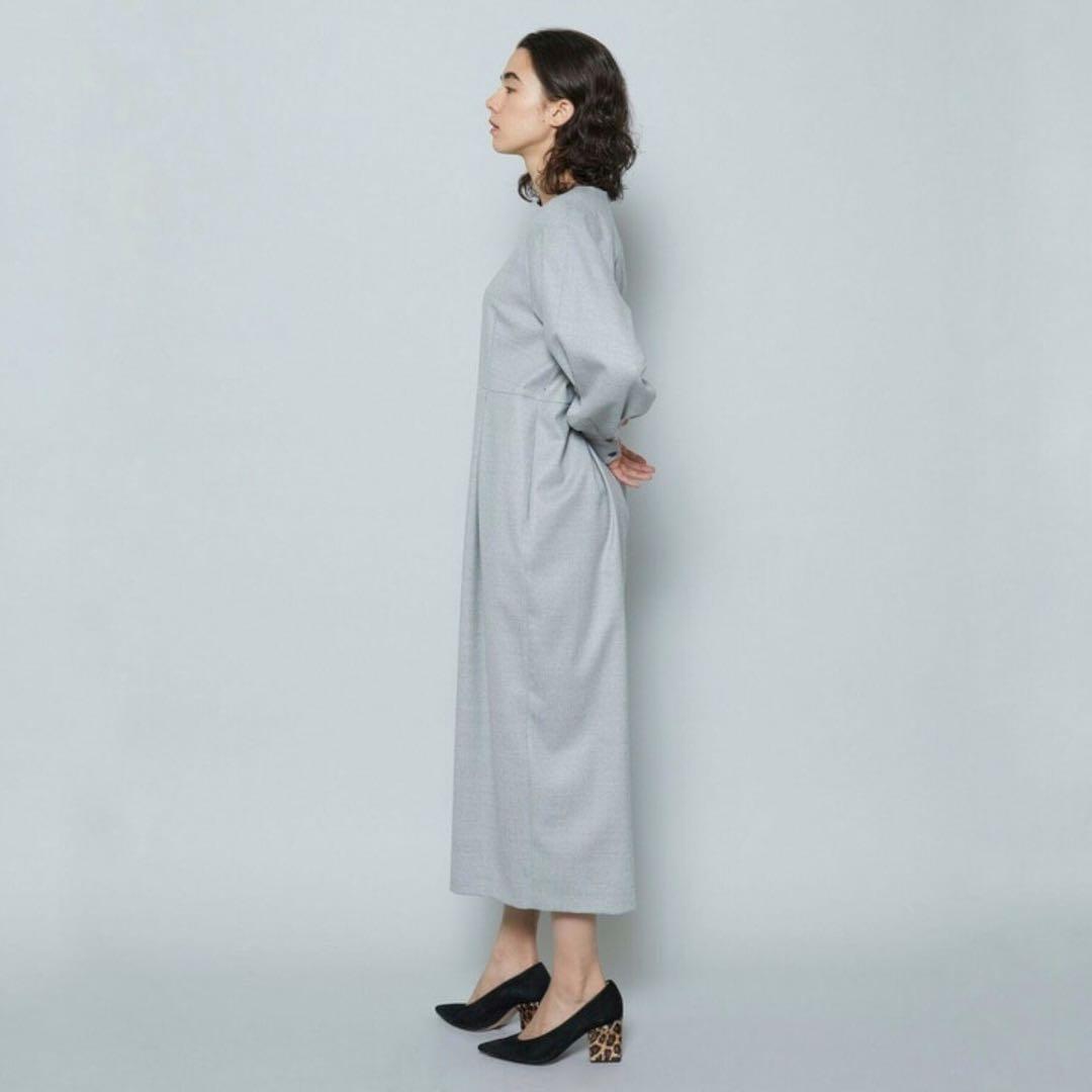 美品　MOGA 17号 大きいサイズ ウォッシャブルサキソニーマキシワンピース