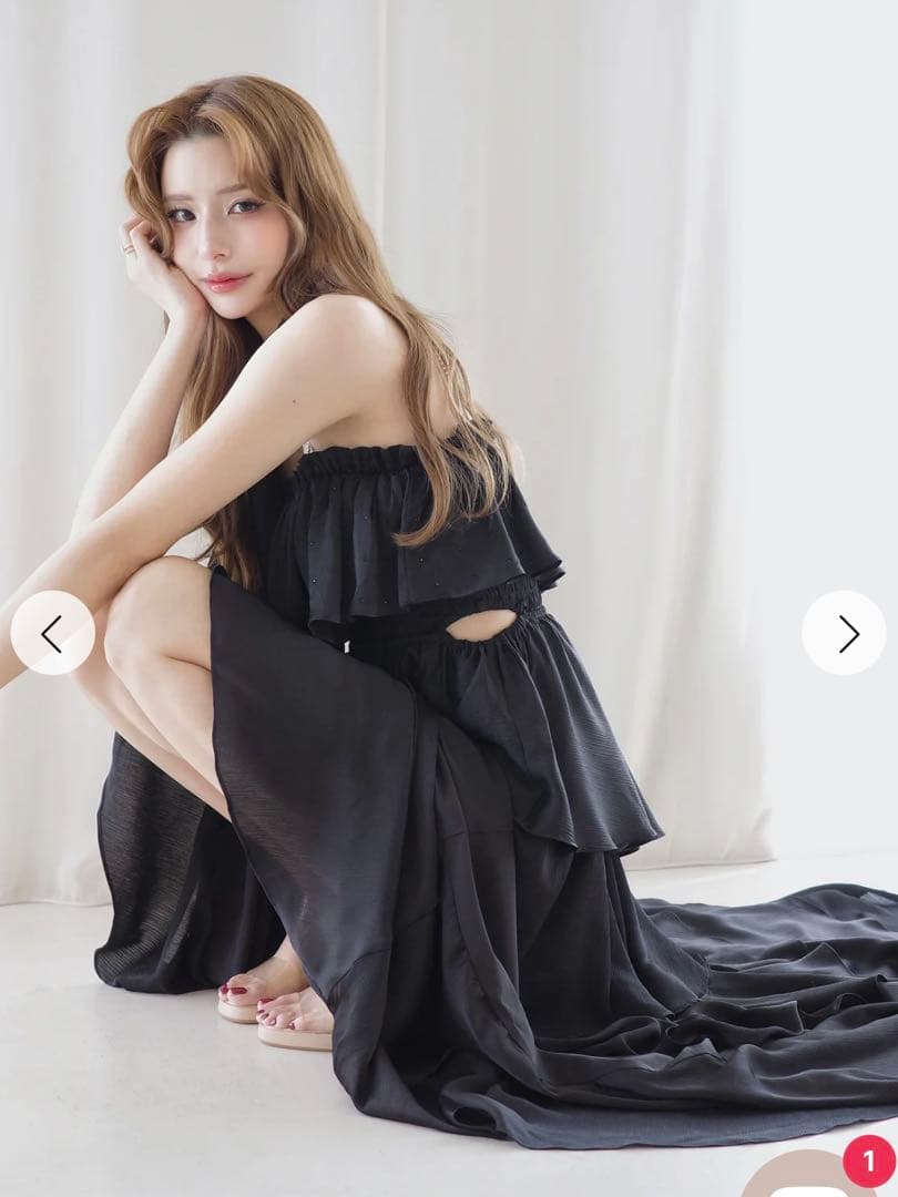 定価18,300円　Randy ティアードビジューロングワンピース