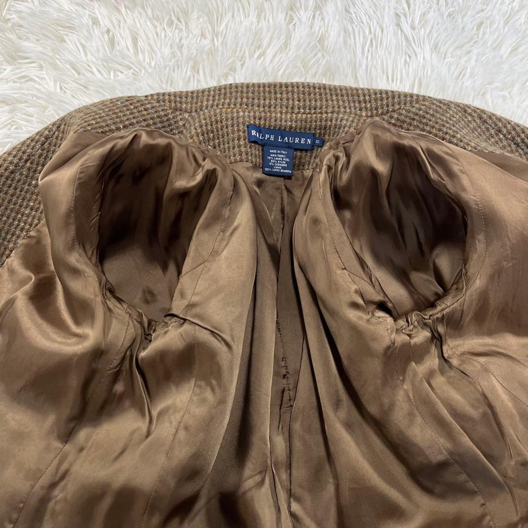 イタリア製✨カシミヤ混✨ラルフローレン　レディースジャケット　ツイード　L相当