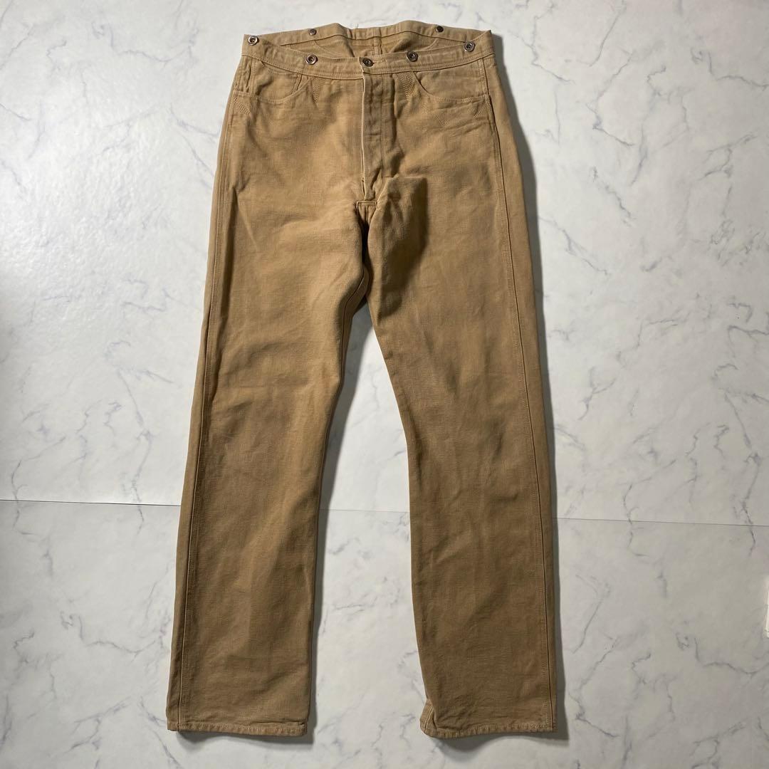 良品】ウエアハウス　ワークパンツ　Brownduck Digger　シンチバック