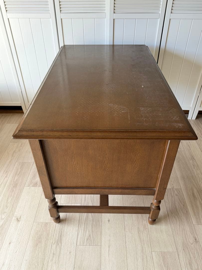 日本製 アンティーク デスク 机 ヴィンテージ 什器 書斎机 事務机 モリヤ家具