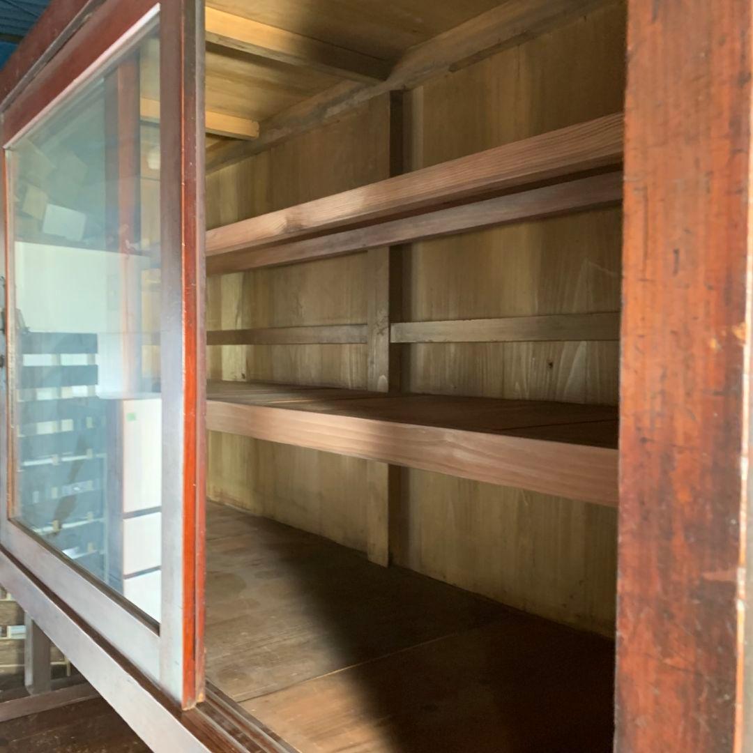 I489\" 引き取り限定 現状品 昭和レトロ 茶箪笥 飾り棚 アンティーク