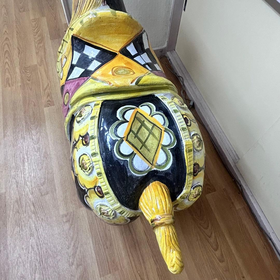 Pamela Ferrari サイン入 大型陶器 馬 彫刻 アート作品　引取限定