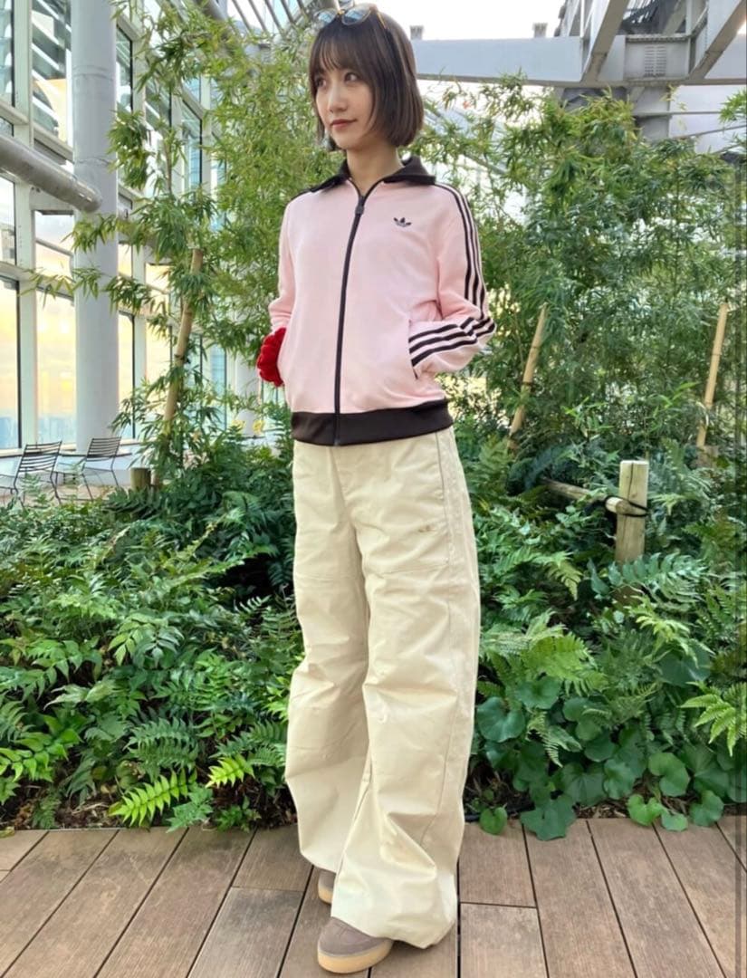 adidas トラックジャケット ピンクLサイズ