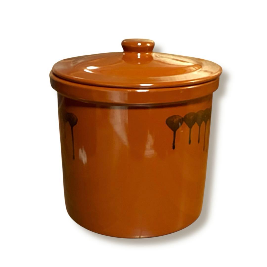 希少✨常滑焼 久松 かめ 切立蓋付 8号　日本製 漬物 味噌 自家製