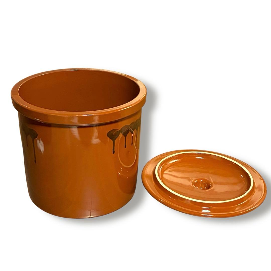 希少✨常滑焼 久松 かめ 切立蓋付 8号　日本製 漬物 味噌 自家製