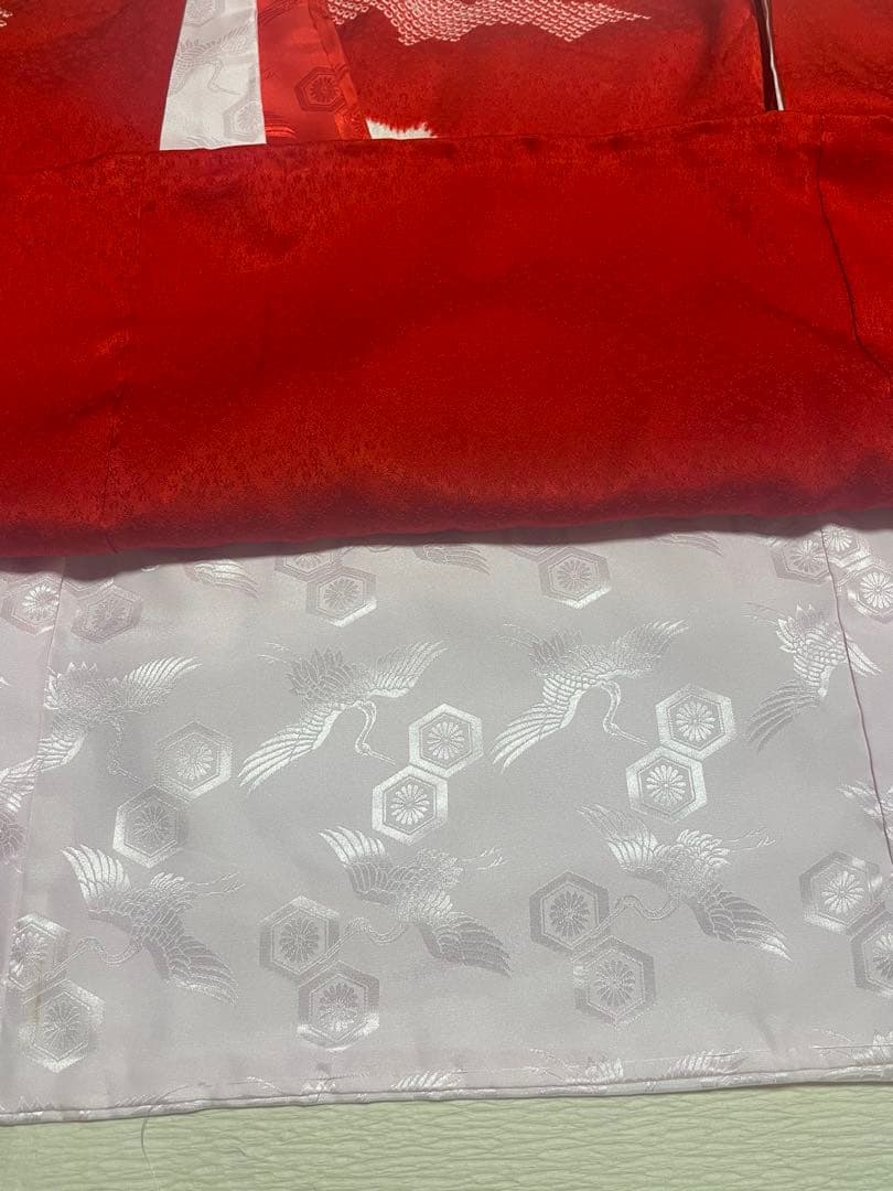 お宮参り　産着　掛け着　金駒刺繍　絞り　正絹　高級　半襟　七五三　女の子　長襦袢