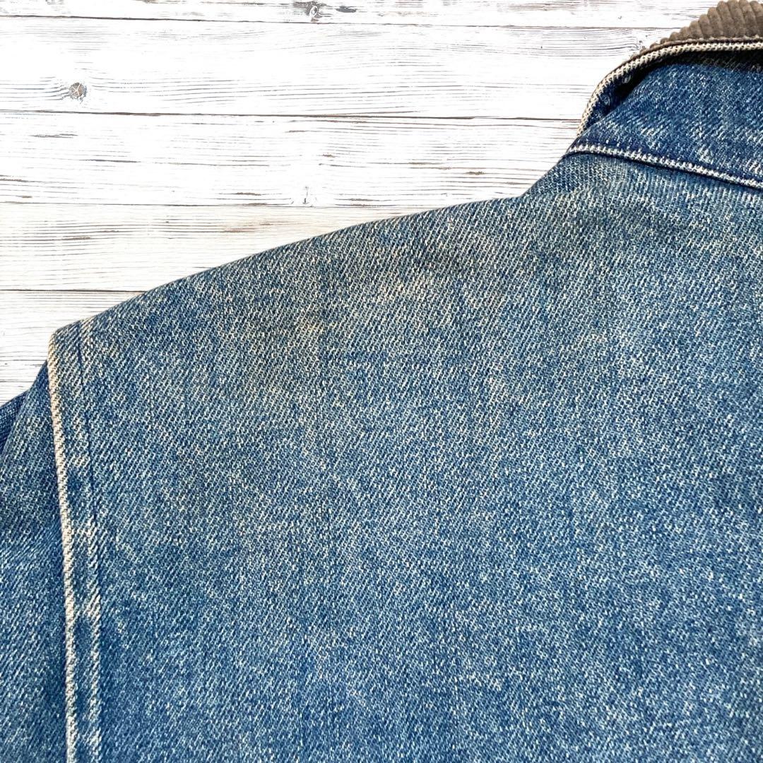 80s ポロ ラルフローレン デニムジャケット シンプル 青 M 1780