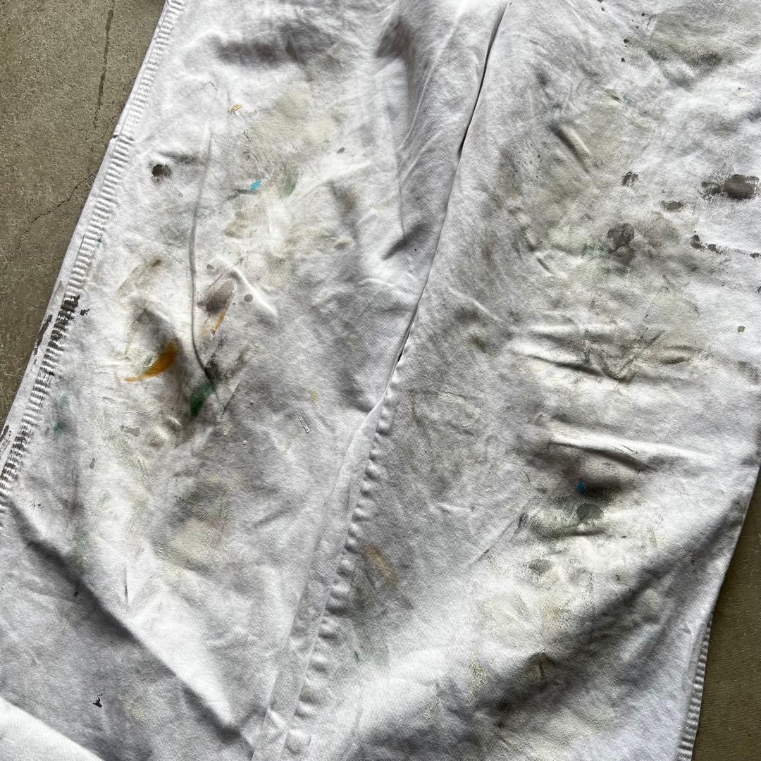 DICKIES ペンキ グランジ ホワイト ペインターパンツ W33