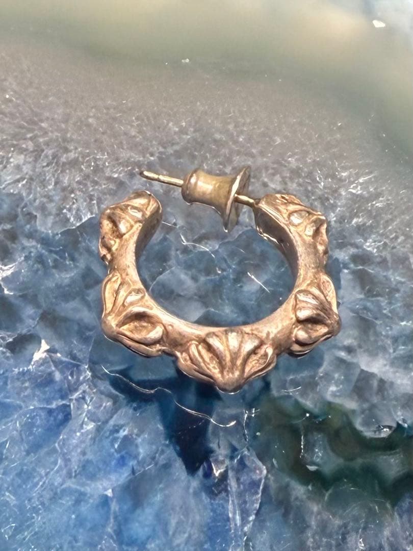 クロムハーツ 925 クロスバンドフープピアス