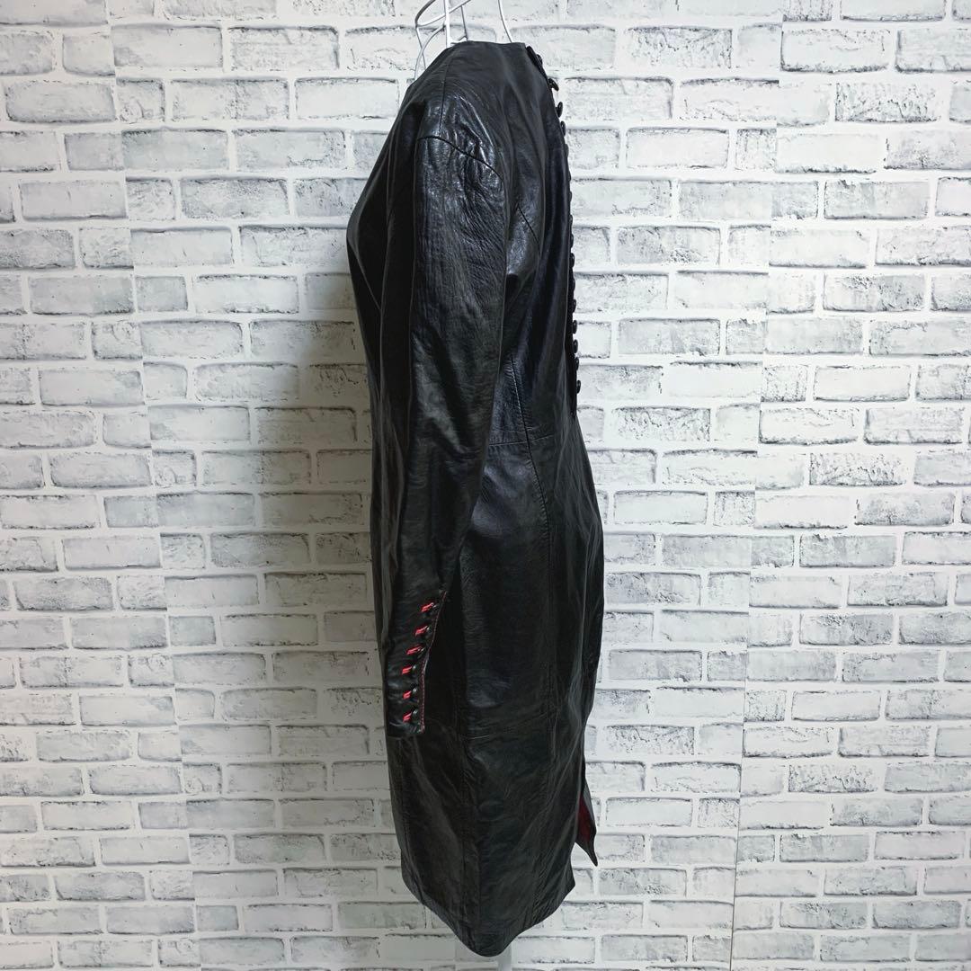 【GIANFRANCO FERRE】イタリア製　ブラック　レザー　ワンピース