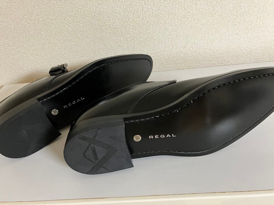 REGAL シングルモンクストラップ　ビジネスシューズ　ブラック　24.5