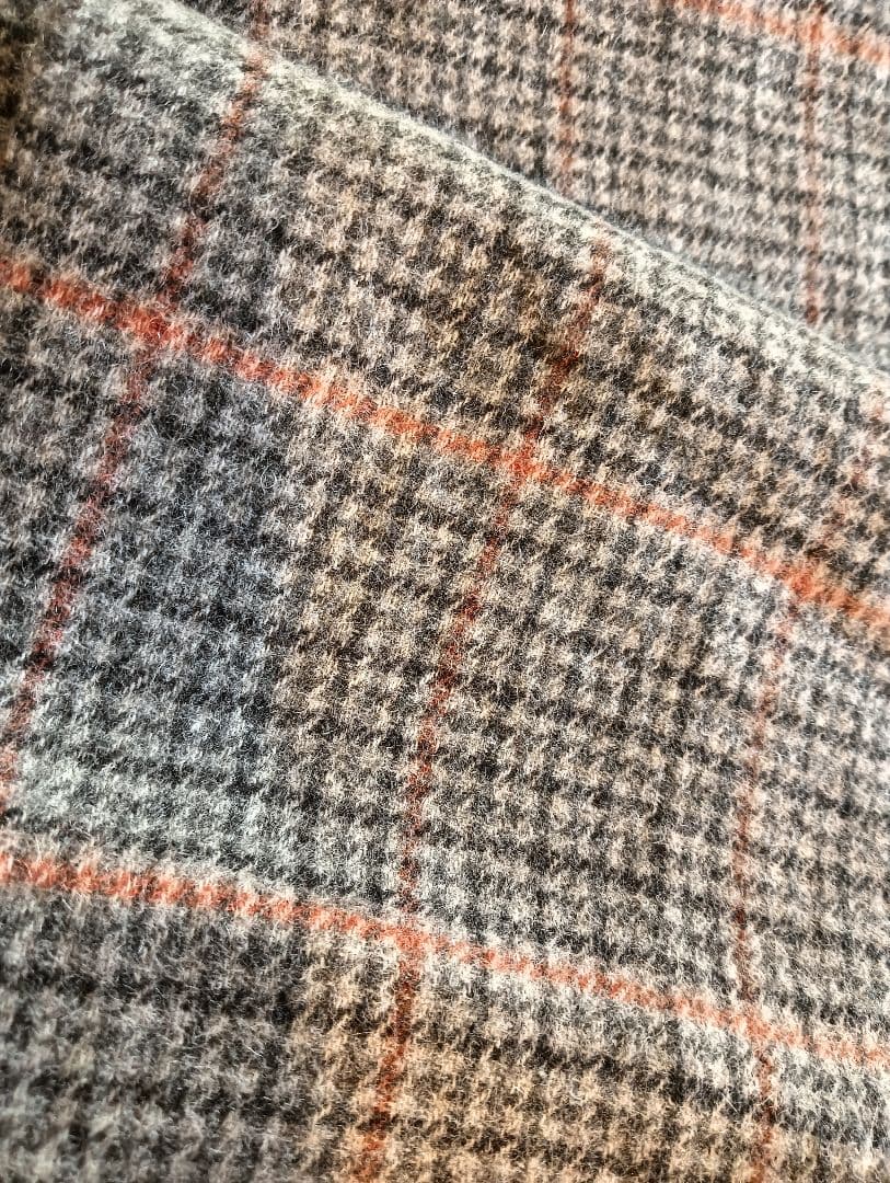 【美品】ジョンストンズ和光カシミヤマフラー　グレーチェック