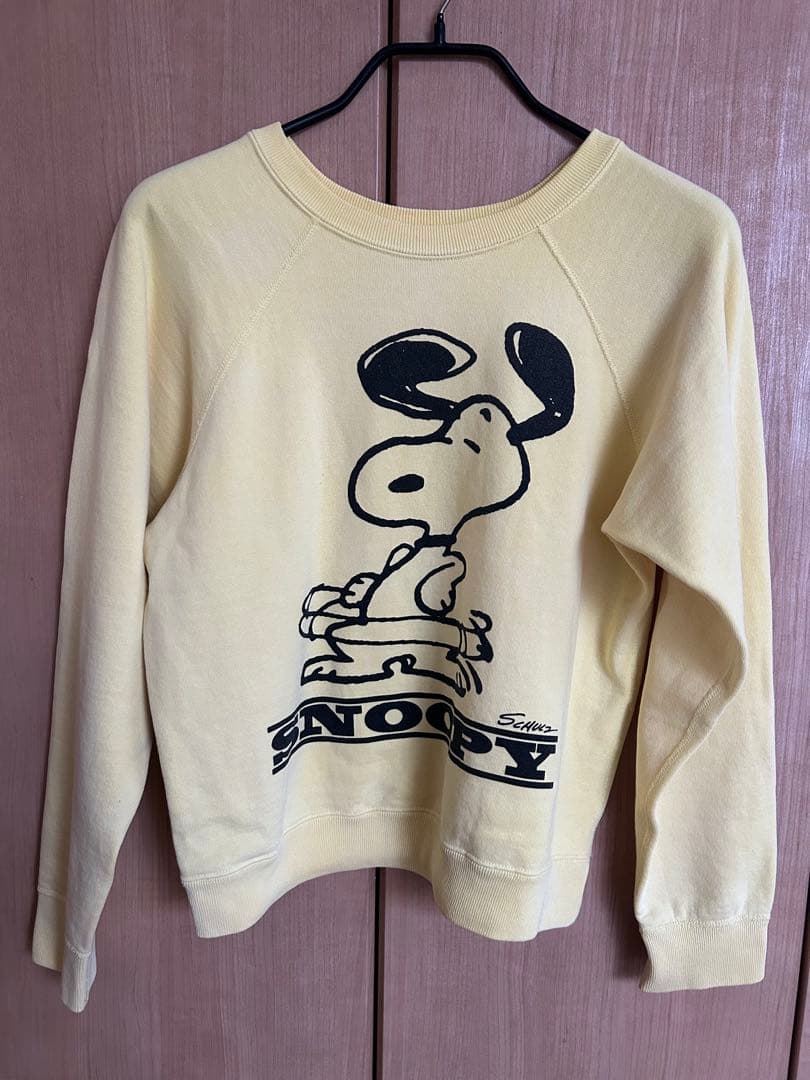 【まどかさん着用】PEANUTS×RHC Sweat 黄色（スヌーピー）xs