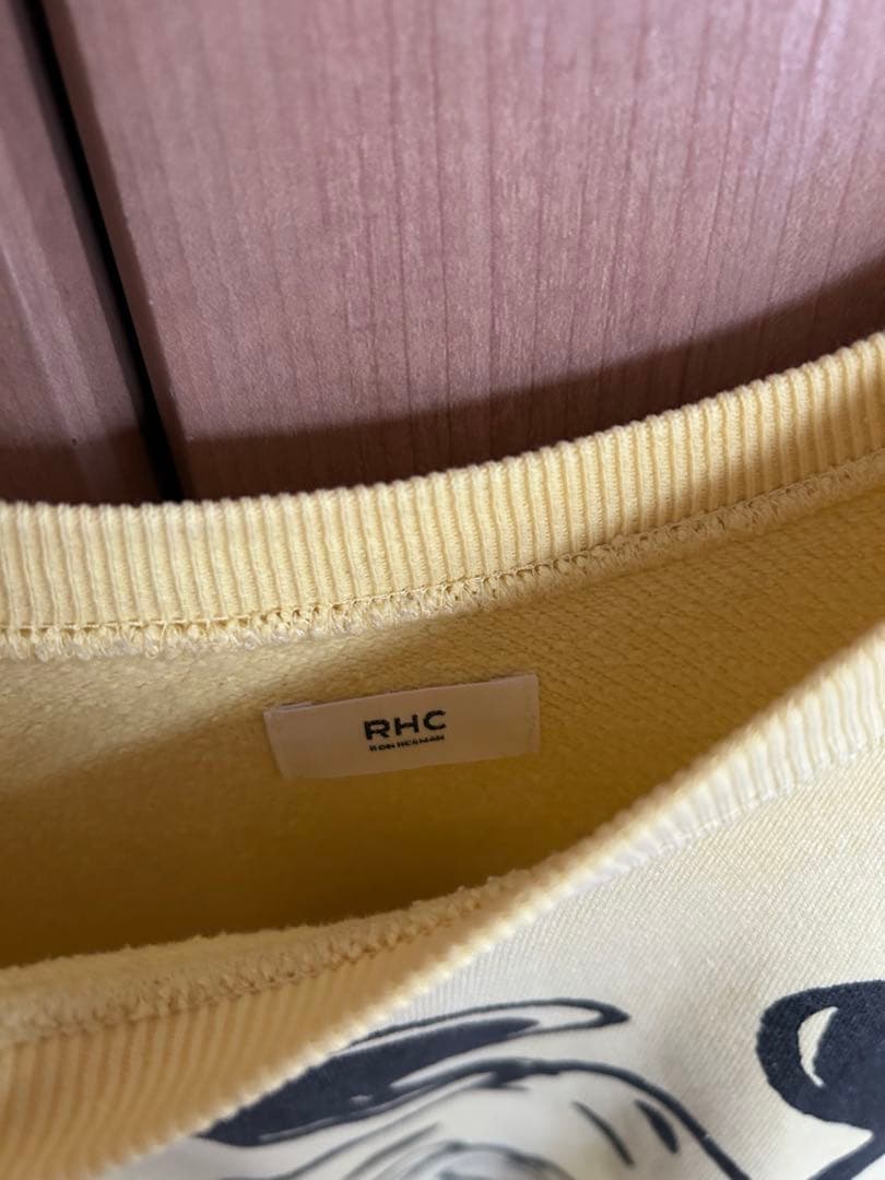 【まどかさん着用】PEANUTS×RHC Sweat 黄色（スヌーピー）xs