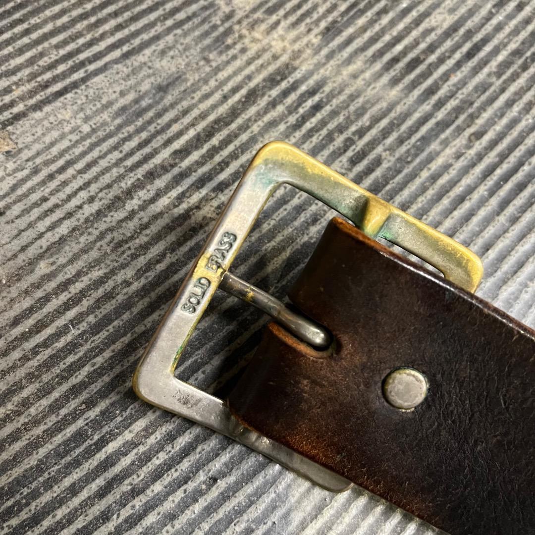 solid brass htc レザー ベルト ヴィンテージ ネイティブ 32