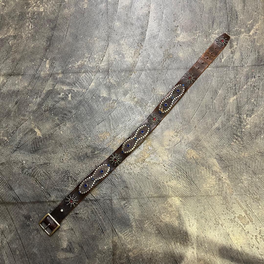 solid brass htc レザー ベルト ヴィンテージ ネイティブ 32